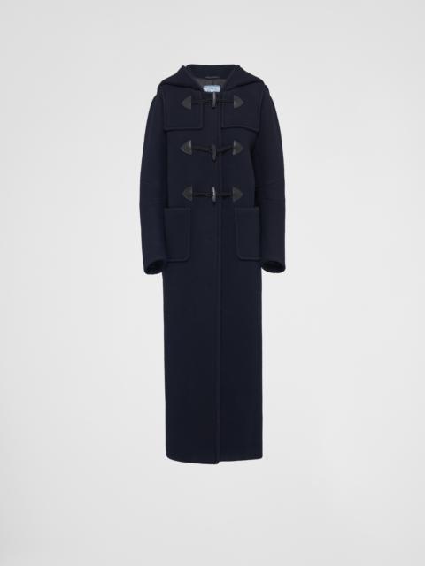 Single-breasted velour cloth coat
