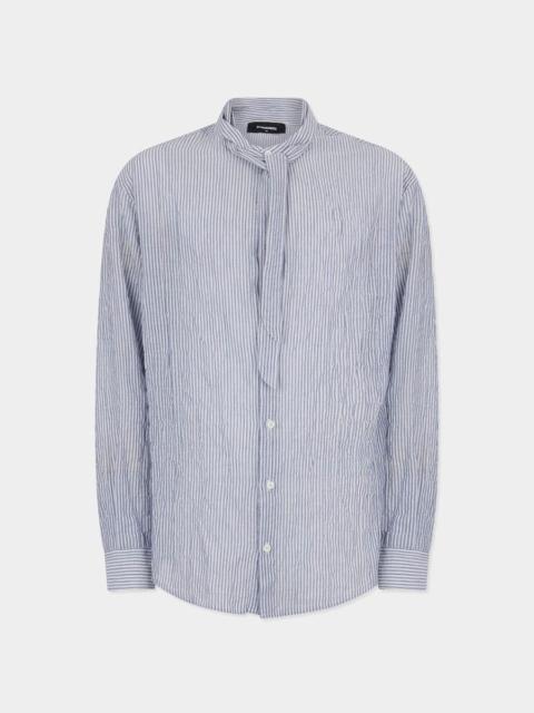 LINEN TIE DROPPED SHOULDER SHIRT