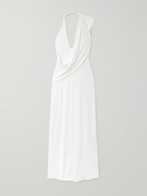 Asymmetric Draped Jersey Gown