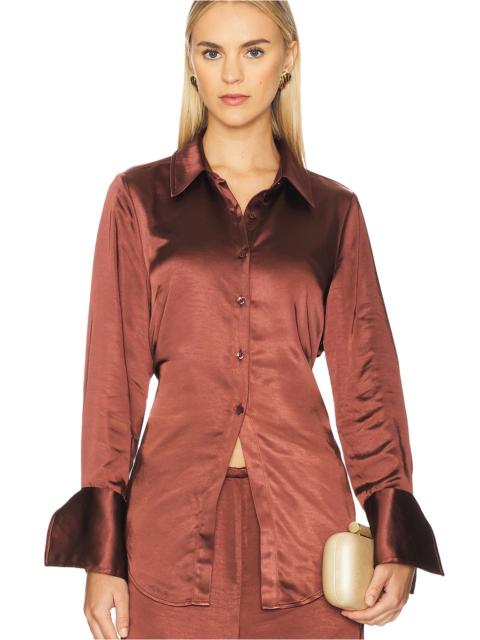 Loch Satin Button Up