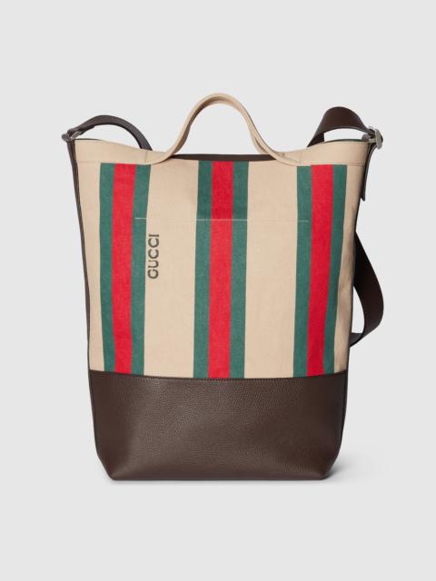 Large tote bag with Web stripe