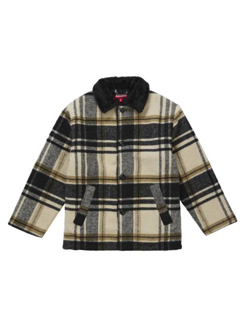 Supreme Plaid Car Coat Cream
