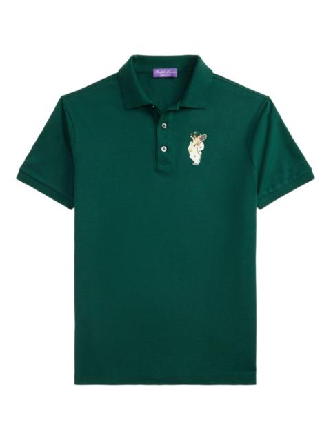 embroidered-logo polo shirt