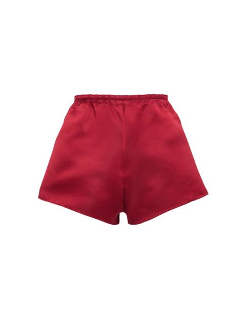 High-Rise Douchesse Shorts red