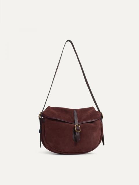 MARGOT HALF MOON FISHERMAN'S BAG  -  RUBY BROWN