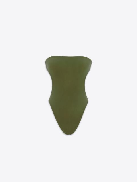 strapless cut-out swimsuit