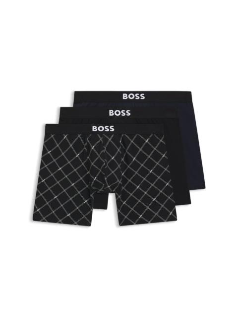 THREE-PACK OF STRETCH-COTTON BOXER BRIEFS