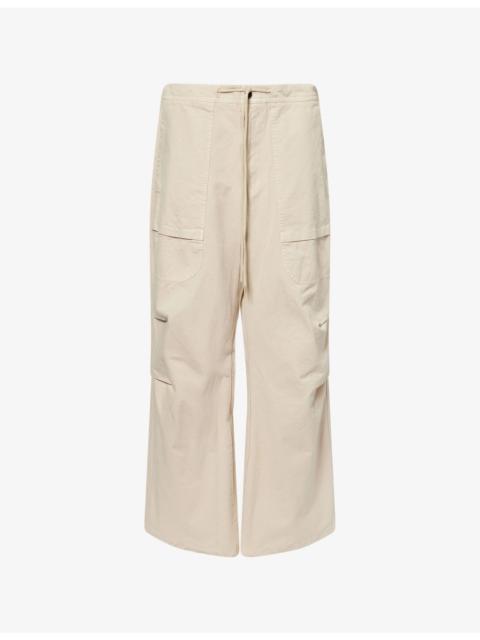 Barren Wide-Leg Cotton Cargo Trousers