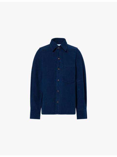 Long-Sleeve Slim-Fit Cotton-Corduroy Shirt
