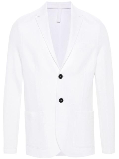single-breasted honeycomb blazer