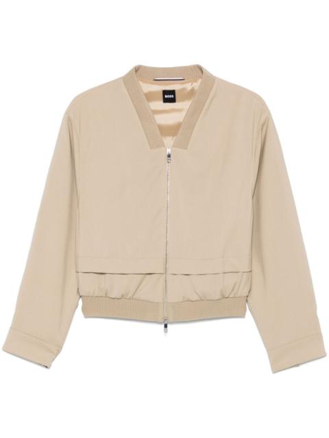 layered-effect jacket