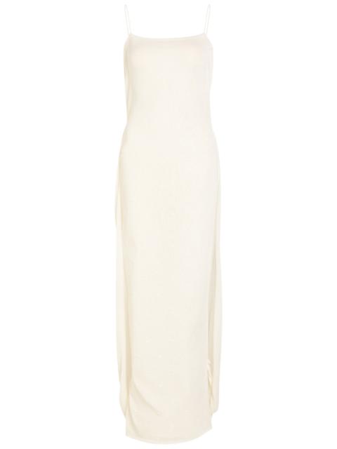 Jacquemus La Robe Maille Plumetis Mesh Maxi Dress