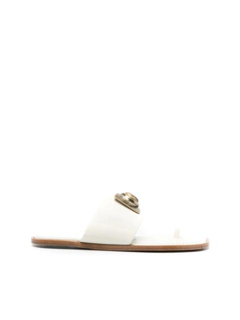 ball-stud toe-strap sandals