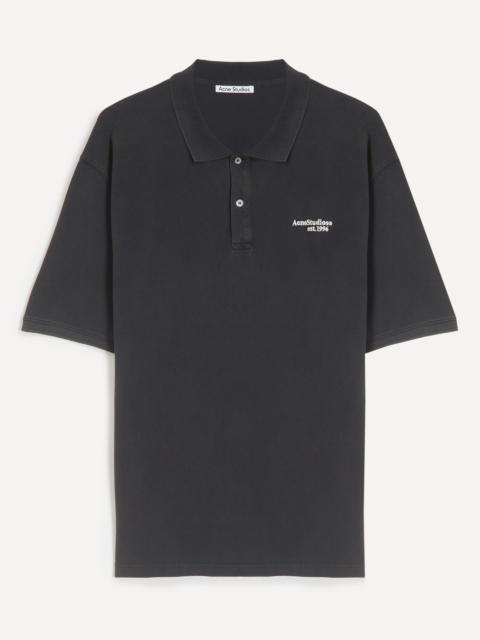 Black Washed Logo Polo
