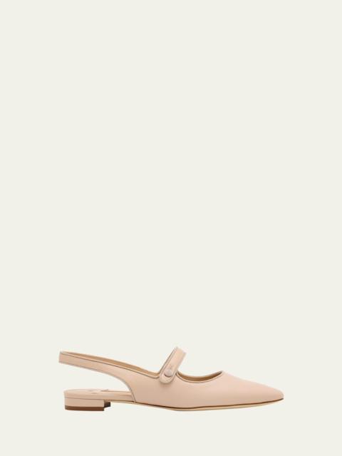 Campari Leather Mary Jane Slingback Flats