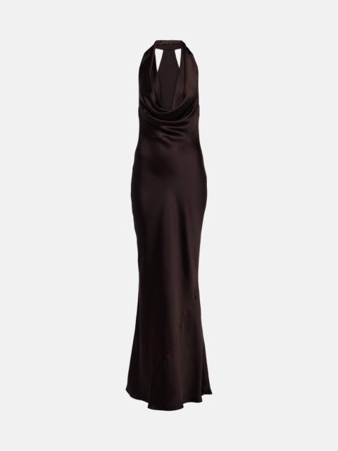 Draped halterneck gown