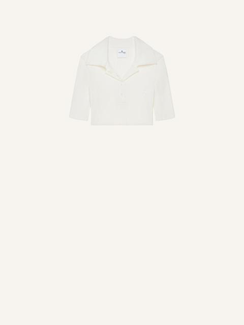 CROPPED KNIT POLO