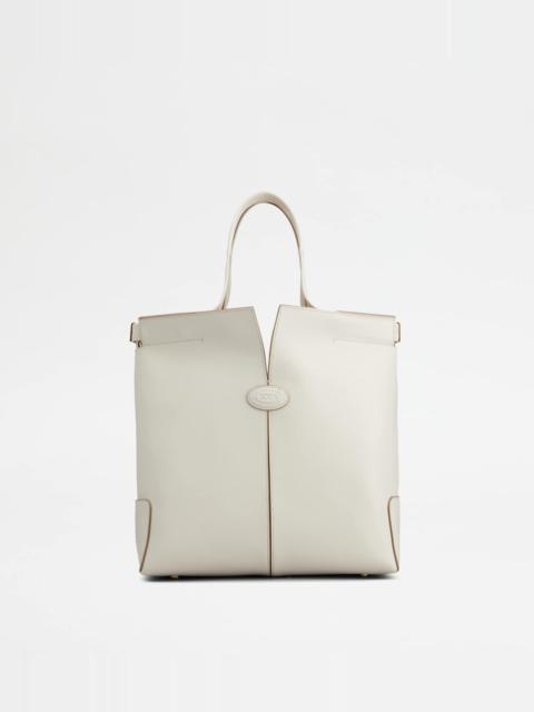 TOD'S DI BAG FOLIO IN LEATHER SMALL - OFF WHITE