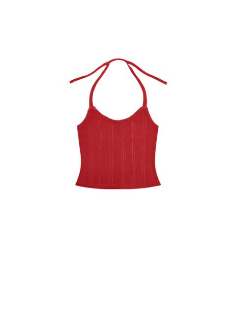 The Halter Cherry Red