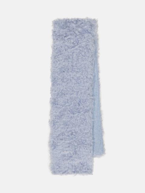 Mohair, cotton and virgin wool scarf