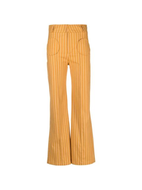 Yoshitomo stripe-print trousers