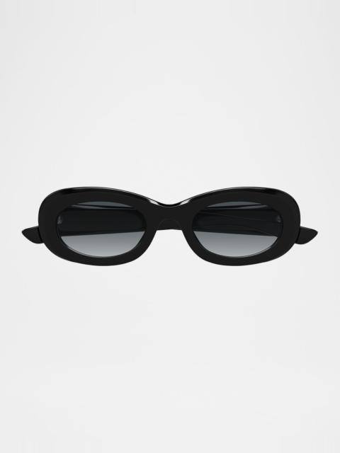 51mm Oval Acetate Sunglasses