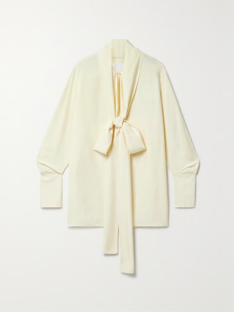 Pussy-bow Silk Blouse