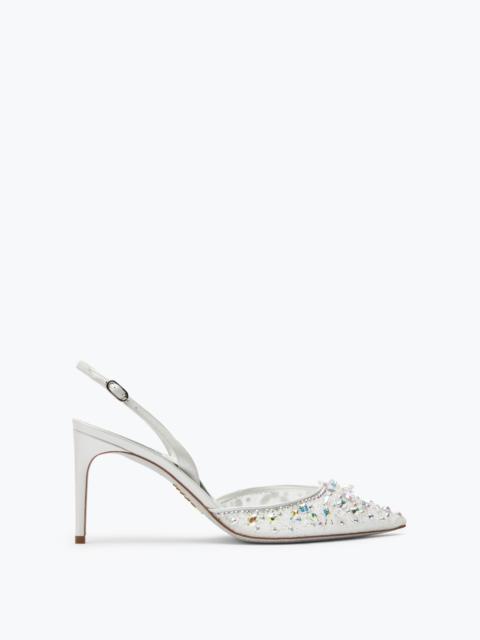 Cinderella White Slingback With Crystal 80