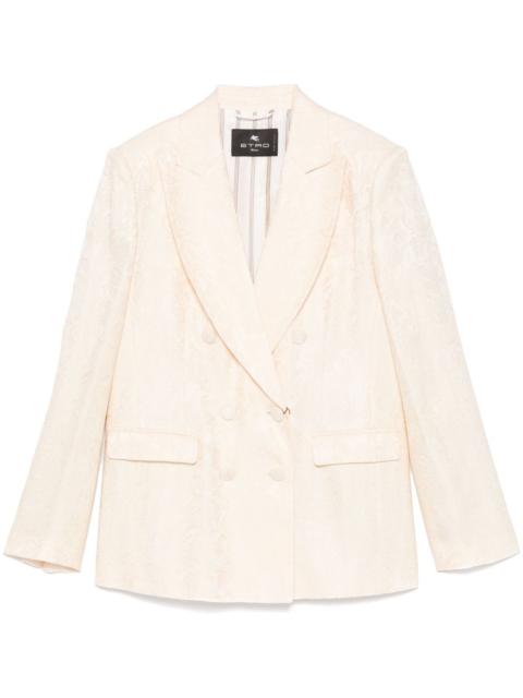 floral-jacquard blazer