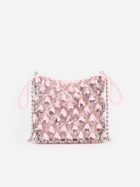 Pink Crystal Chainmail Mini Bag