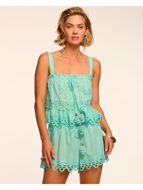Amina Cotton Eyelet Coverup Top