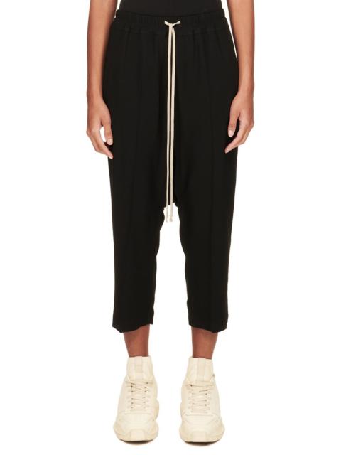 Cropped crepe straight-leg pants