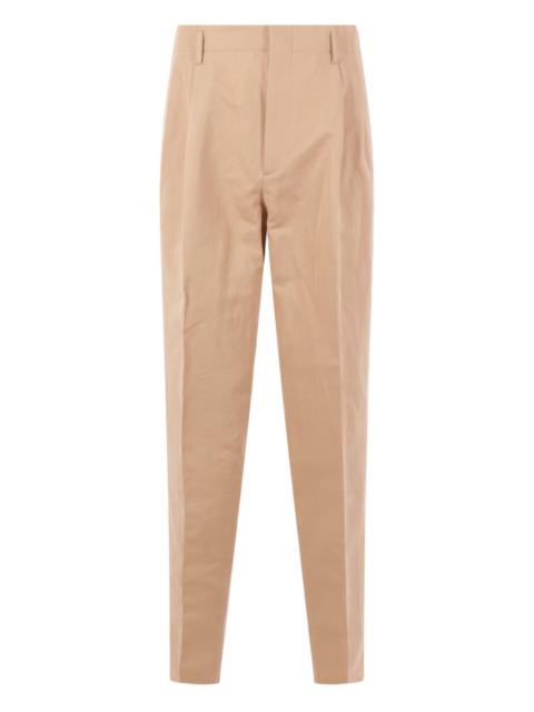 pleated button trousers