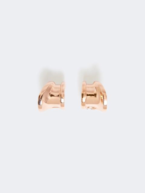 Asymmetric metal earrings - BRONZE