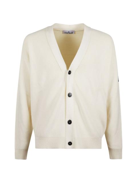 button ribbed cardigan