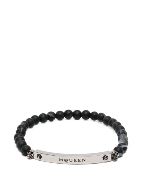 Alexander Mcqueen Skull-detail Beaded Bracelet