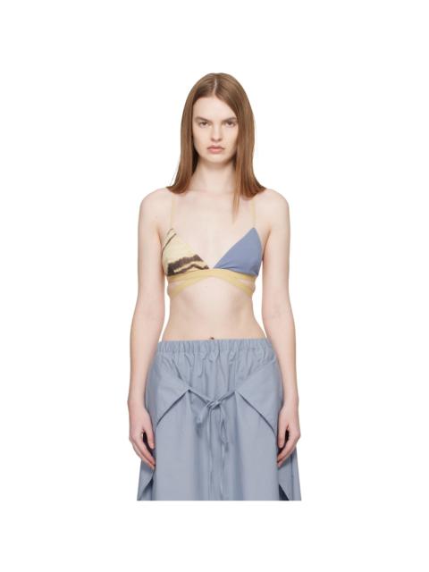 Blue & Beige Stay Bra