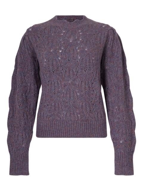 openwork knitted sweater