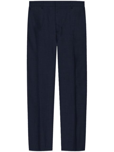 pressed-crease tapered trousers