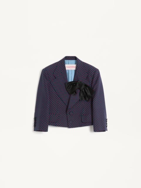 SHANTUNG JACKET WITH PLUSDEPOIS PRINT WITH BOW