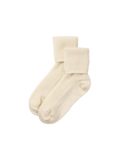 Women's White Cashmere Lounge Socks