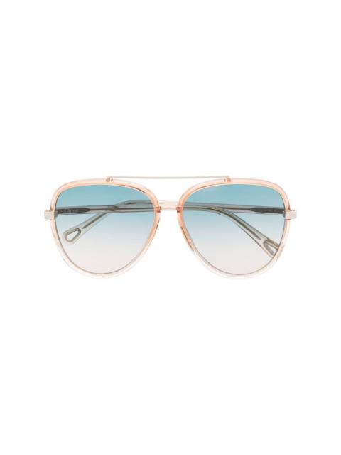 pilot-frame tinted sunglasses