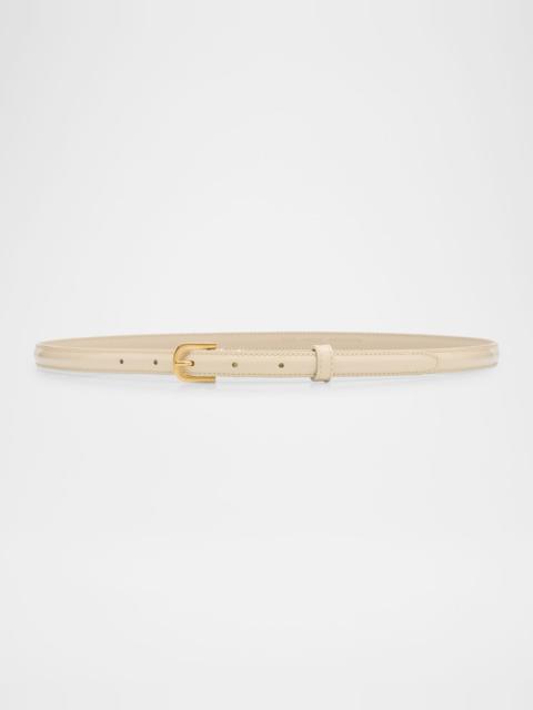 Patent Leather Skinny Belt