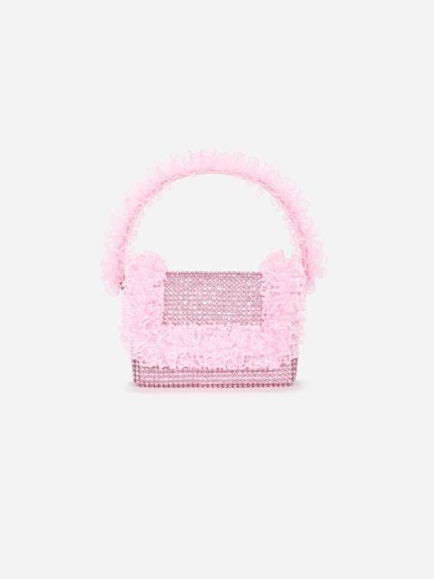 Pink Crystal Lace Detail Bag