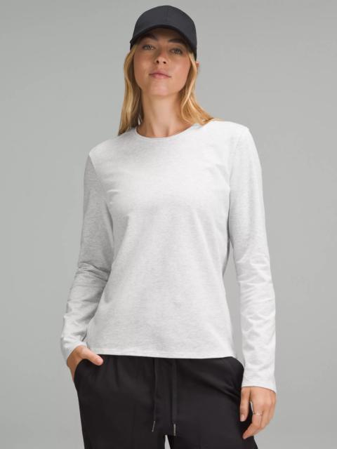 Organic Cotton Crewneck Long-Sleeve Shirt