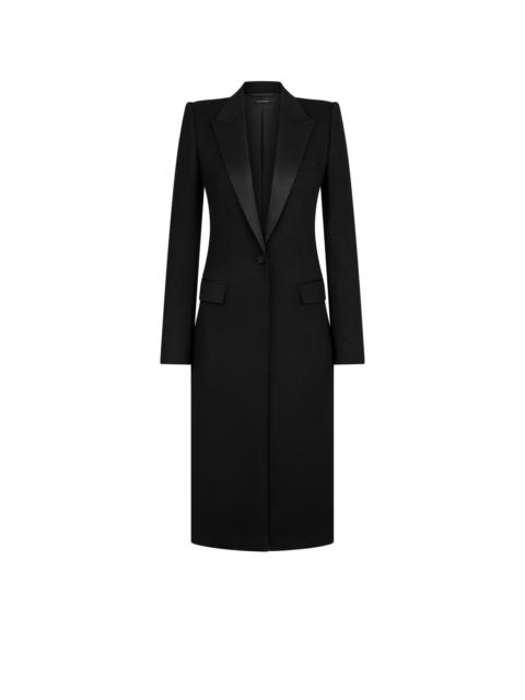 DOUBLE FACE LIGHT WOOL SINGLE BREASTED EVENING COAT