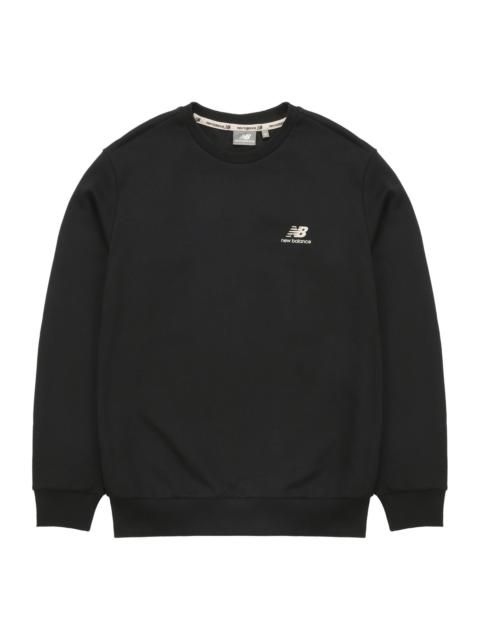 New Balance Athleisure Casual Sports Round Neck Pullover Long Sleeves Black 5CB33223-BK