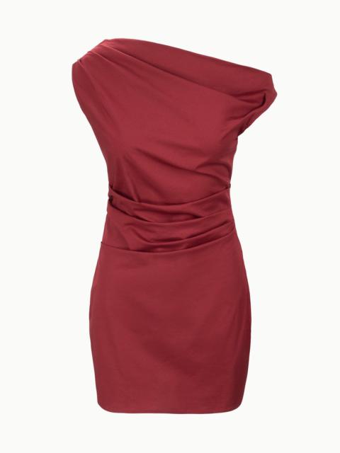 STAUD PHARE MINI DRESS SANGRIA