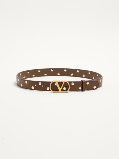 VLOGO SIGNATURE BELT IN SHINY CALFSKIN 30 MM