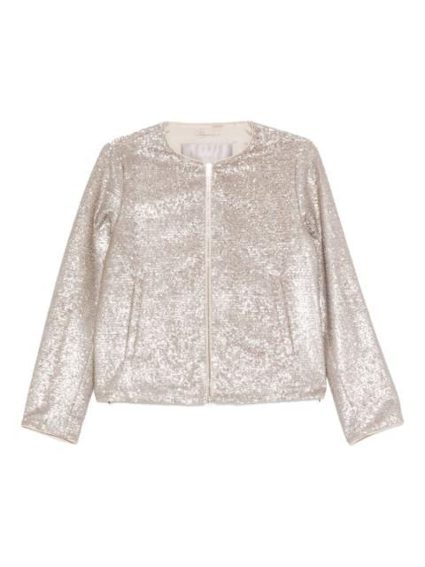sequinned zip-up jacket